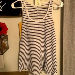 Mossimo Black & white striped flowey tank